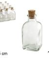 Pack 40 Botellas Cristal Frasca Natural c/tapón Corcho 125ml / Medidas 11x5x5cm