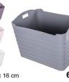 Pack 24 Cestas Mod hilly 6 Litros Colores Surtidos / Medidas 22x17x16cm