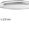 Pack 10 Bandejas Metal Inox Ovalada  35cm / Medidas 35x22x2.5cm
