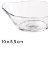 Pack 144 Bowl Vidrio Redondo c/pico / Medidas 10.5x10x5.5cm