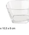Pack 72 Bowl Vidrio Cuadrado / Medidas 10.5x10.5x6cm