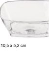 Pack 48 Bowl Vidrio Rectangular / Medidas 14.3x10.5x5.2cm