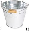 Pack 12  Cubos Metal Enfriador c/asa 12 litros / Medidas 25x29x29cm