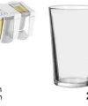 Pack 24 Vasos Cristal Caña Lisa 200ml / Medidas 6.5x6.5x10.5cm