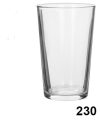 Pack 48 Vasos Cristal Caña Lisa 230ml / Medidas 11X7X7cm