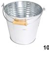 Pack 12 Cubos Metal c/ asa 10 litros Enfriador / Medidas 23x26x26cm