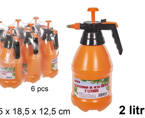 Pack 6 Pulverizadores Alta Presión 2L  Orange / Medidas 31.5x18.5x12.5cm