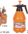 Pack 4 Pulverizadores Alta Presión 3L Orange / Medidas 34.5x16x14cm