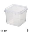 Pack 12 Envases Multiuso  Mod Cuadrado 1150ml (1kg) / Medidas 12x12x11cm