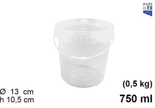 Pack 12 Envases Multiuso 750cc (0.5kg) / Medidas 10.5x13x13cm