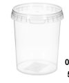 Pack 12 Envases Multiusos 500cc / 0.33kg / Medidas 11x9x9cm
