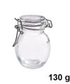 Pack 48 Botes Cristal Hermético Redondo  130 gr/ Medidas 9x7x6.5cm