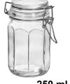 Pack 36 Botes Cristal Hexa- Hermético 250 ml / Medidas 6,5x10x11,5cm