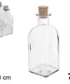 Pack12 Botellas Cristal Frascas Natural c/tapón Corcho 700 ml / Medidas 8x8x20cm
