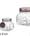 Pack 12 Botes Cristal Decor  c/tapas Surt 250 ml / Medidas 8.5x8.5x9cm