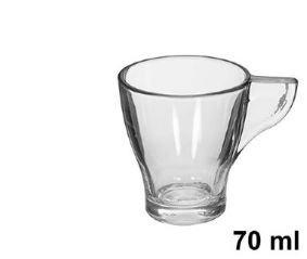 Pack 72 Tazas Cristal Cafë Luxor 70ml / Medidas 6×6.5cm