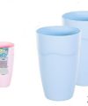 Pack 24 Vasos Plástic REUTILIZABLES &COLORS 250ml / Medidas 8x8x16cm