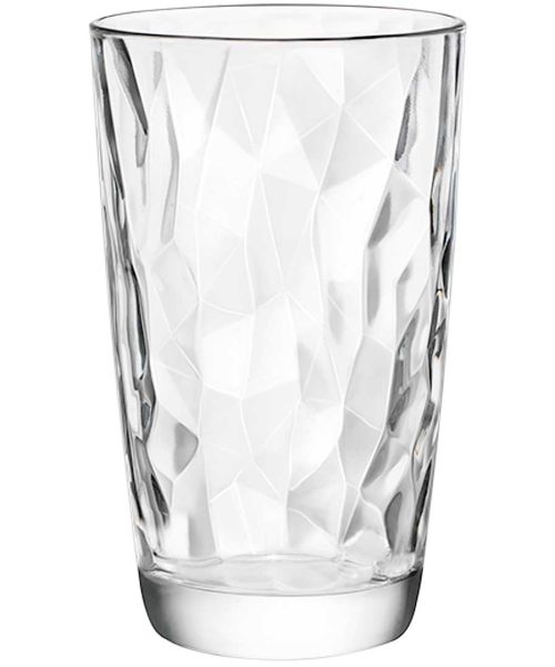 Pack 12 Vasos Cristal Diamond Transparente -470 ml / Altura 14.3cm