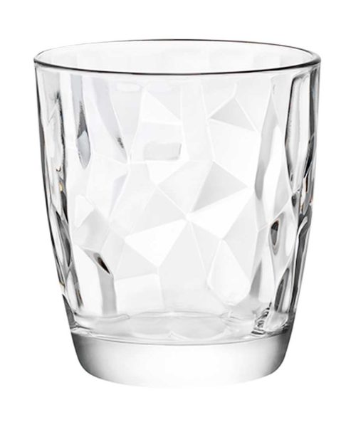 Pack 12 Vasos Cristal Diamond Transparente -390 ml / Altura 10.2cm