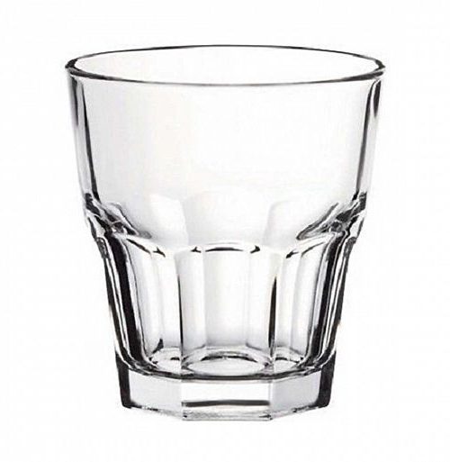 Pack 48 Vasos Agua Cristal  Casablanca 260ml Apilables / Medidas 8.5x8.5x8.3cm