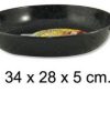 Pack 6 Cazuelas Esmaltadas Llanas 28cm  c/asas / Medidas 34x28x5cm