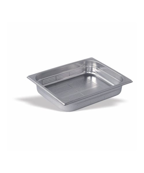 Cubeta PERFORADA Acero Inox GN 1/2 Medidas 32,5 x 26,5 cm -Profundidad 100 mm- 6,1Litros