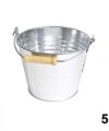 Pack 12 Cubos Metal Enfriador c/Asa 5 litros / Medidas 18x22x22cm