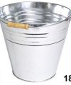 Pack 12 Cubos Metal Enfriador c/Asa 18 litros / Medidas 33x34x34cm