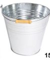Pack 12 Cubos Metal Enfriador c/Asa 15 litros / Medidas 28x31x31cm