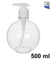 Pack 12 Botellas Plástico Bola Transparente c/dosificador 500 ml / Medidas 15x10cm