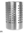 Porta Cubiertos Acero Inox / Medidas 12x12x18.5cm