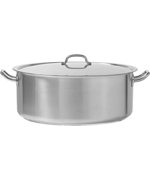 Cacerola Baja c/ tapa Acero Inox 36cm. 14,0 L.18/10