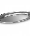 Bandeja Ovalada Acero Inoxidable /Tamaño  35 x 23,5 cm