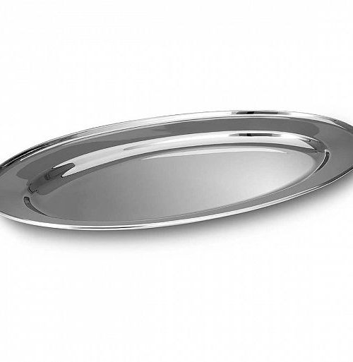 Bandeja Ovalada Acero Inoxidable /Tamaño  35 x 23,5 cm