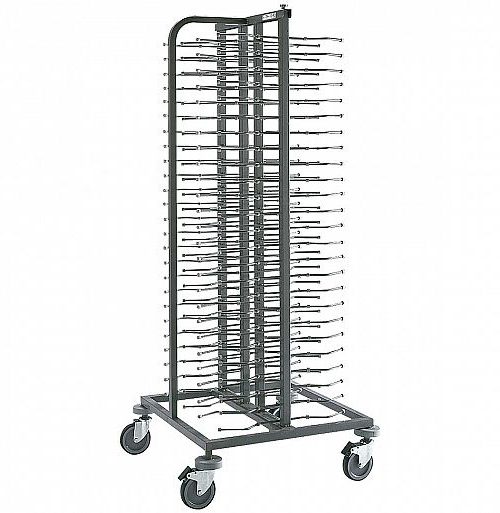 Carro de Emplatar Capacidad 100 Platos /Medidas 75,7x75,7x181 cm