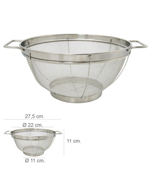Escurridor CHEF  Acero Inoxidable Con Asas Ø 28 cm.