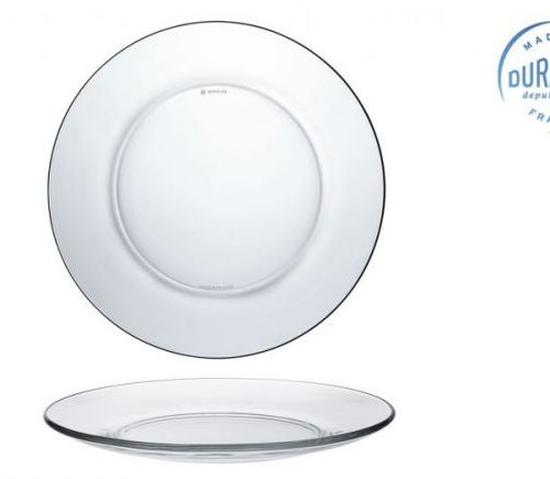 Pack 24  Platos Cristal LLANOS  Lys Trasparent (ø 23.5 cm)