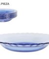 Pack 48 Platos Cristal HONDO MARINE 23cm PICARDIE