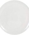 Pack 12 Platos Llanos Redondo MONANO/ Loza blanco, 26 cm.