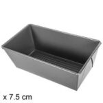 Pack 12 Moldes Horno Rectangular Metal / Medidas 21x11x7.5cm