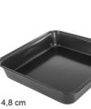 Pack 12 Moldes Horno Cuadrada Metal / Medidas 25x25x4.8cm