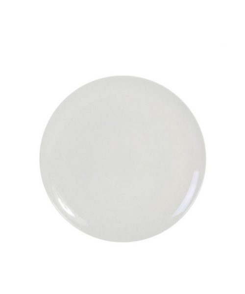 Pack 12 Platos Postres Redondo MONANO/ Loza blanco 19 cm.