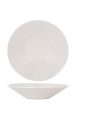 Pack 12 Platos Hondos Redondo MONANO/ Loza blanco, 21 cm.