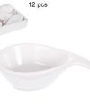 Pack 36 Cuencos Cerámica Blanca Cucharon 14cm / Medidas 7x15x3,5cm