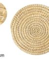 Pack 24  Salvamantel Maiz Redondo Natural 35cm / Medidas 35x1,5cm