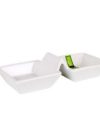 Pack 18  MINI Bowl Doble Porcelana Blancos Aperitivos YUMMY MD/ Medidas 17.5x7.8x4.2cm