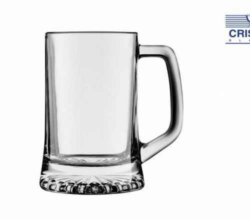Pack 6 Jarras Cristal  BEER & CERVEZA 28 cl "MAXIM"