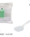 Pack 500 Cucharas  Mesa ALGON /Transp. Plastic 16.6cm