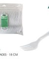 Pack 500 Tenedores  Mesa ALGON /Blancos. Plastic 18cm