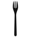 Pack 120 Tenedores Reutilizable Durable PP Mineral Negra 17,5cm